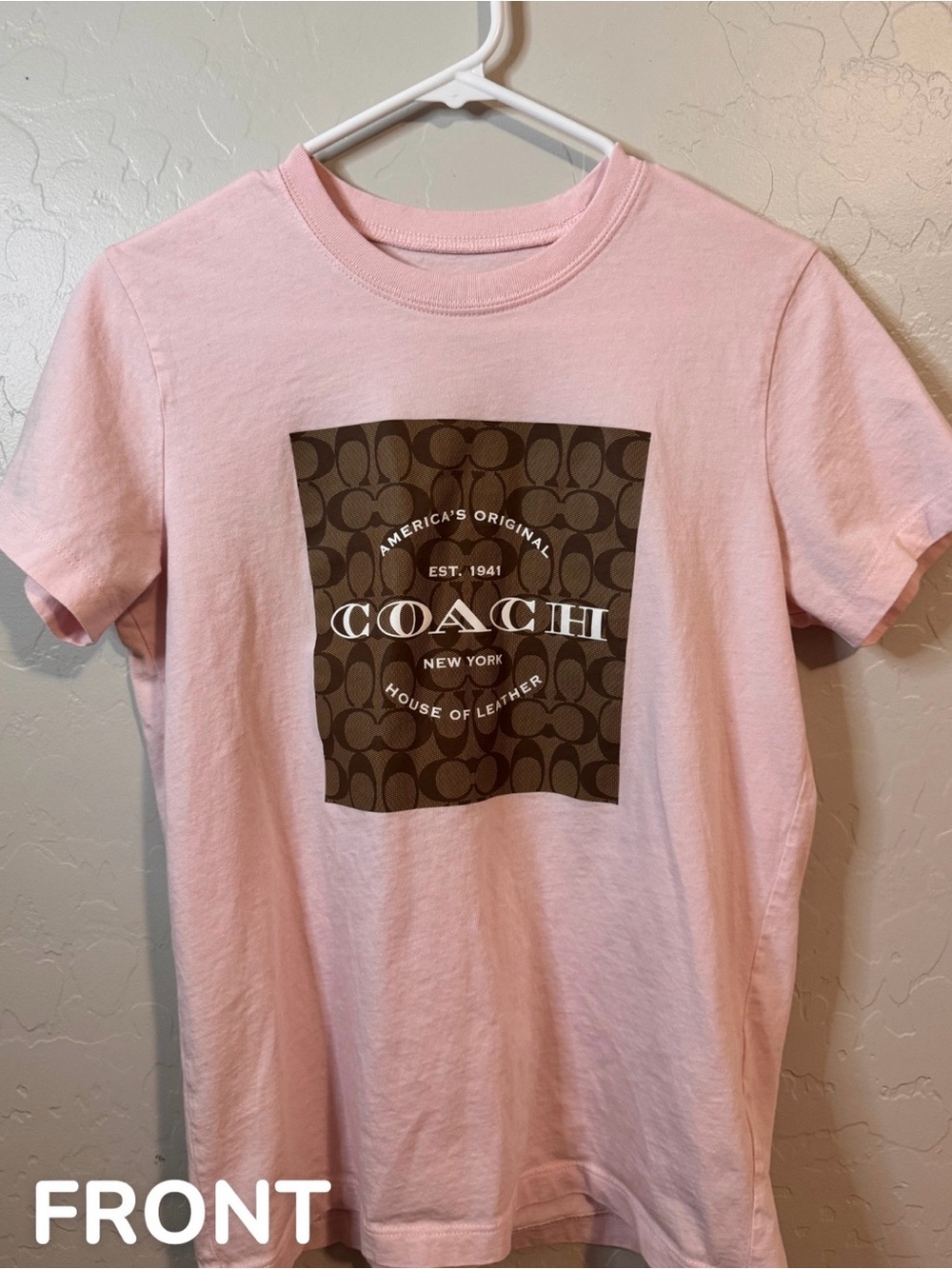 Coach Light Pink Logo Tee